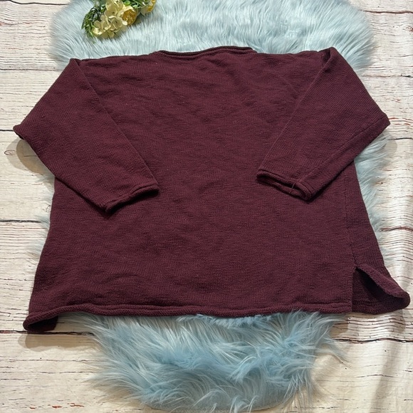 Lulu-B Maroon Knit Quarter Sleeve Sweater sz S/M - Picture 10 of 10